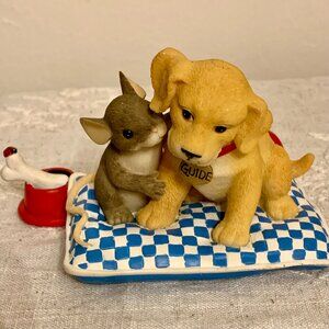 Fitz and Floyd Charming Tails "Friendship Guides the Way" Puppy & Mouse 98/293